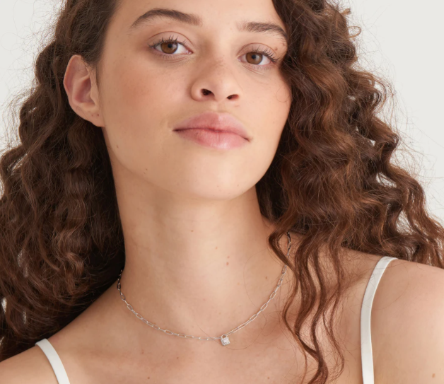 Silver Chunky Chain Padlock Necklace N032-01H