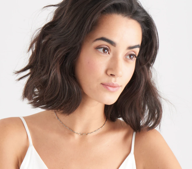 Silver Figaro Chain Necklace N021-03H