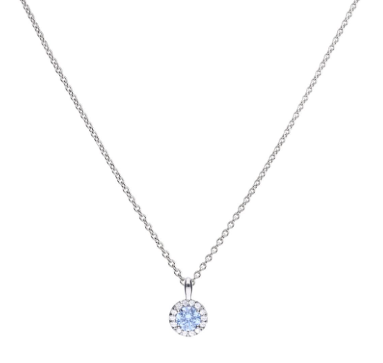 Sky Blue Zirconia Pave Pendant P4780