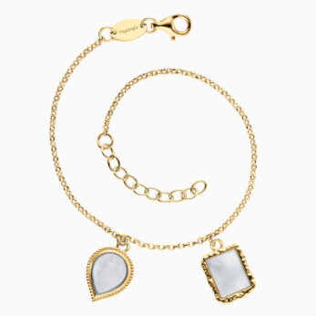 Silver Gold Plated Pure Moon Bracelet with Moonstone
