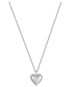 Silver Rope Heart Pendant Necklace N036-02H