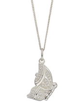 Load image into Gallery viewer, Folded Butterfly Locket With Cz P5060C
