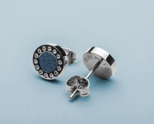 Load image into Gallery viewer, Bering Earrings | Silver Sparkling Blue | 707-179-05

