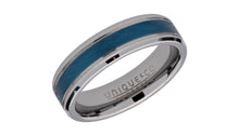 Load image into Gallery viewer, Tungsten Ring with Blue IP Plating TUR-89
