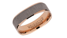 Load image into Gallery viewer, Tungsten Ring with Rose and Square Profile TUR-94
