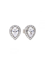 Teardrop Halo Earrings E5909