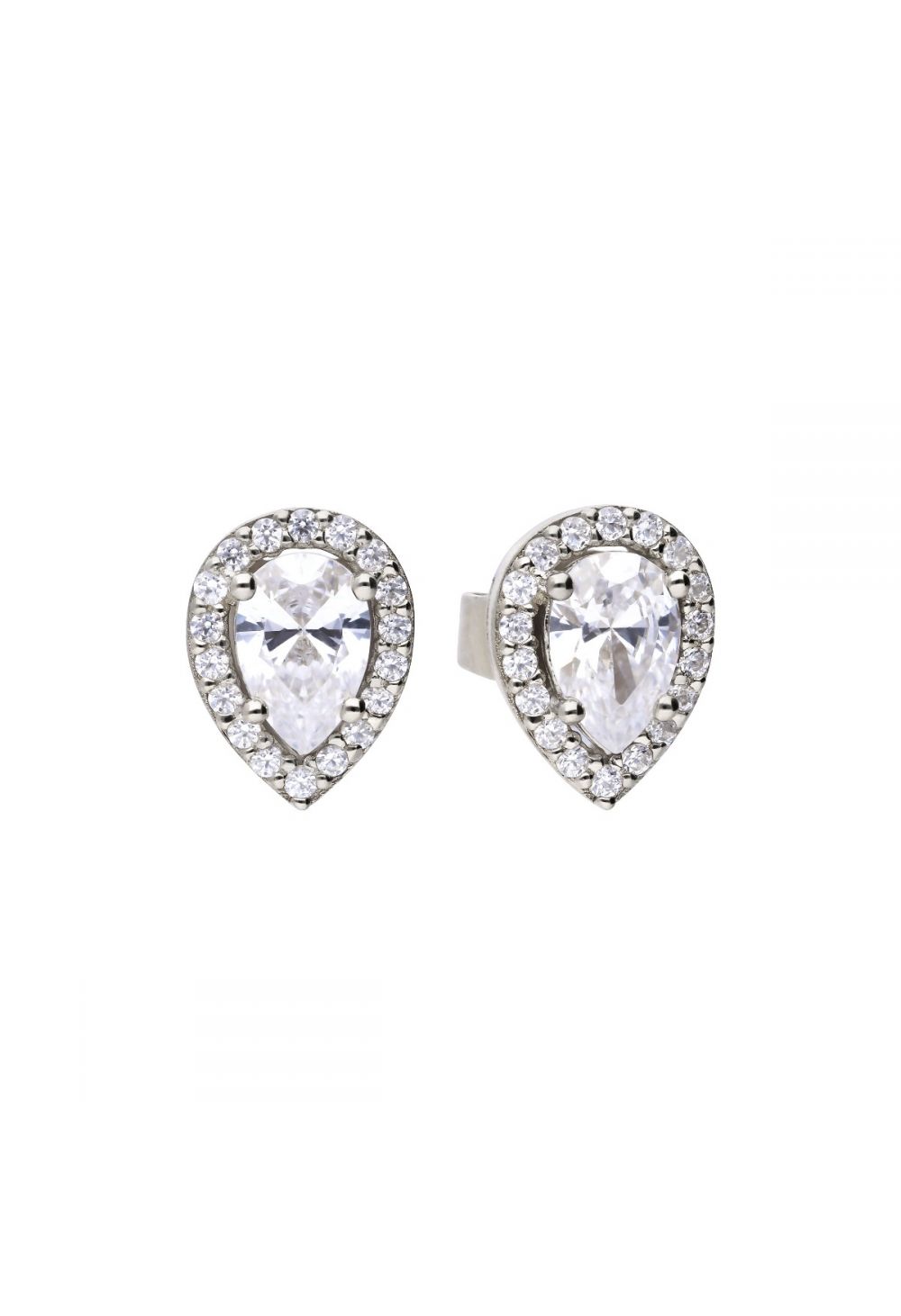 Teardrop Halo Earrings E5909
