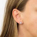 Four Claw 0.75ct Zirconia Stud Earrings E5906