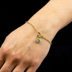 Gold Single Link Charm Bracelet B5314