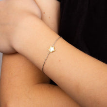 Load image into Gallery viewer, Silver Star Bracelet With Yellow Gold Plated Detail And Diamond B5371
