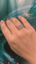 Load and play video in Gallery viewer, 9ct White Gold Double Twist Ring
