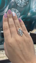 Load and play video in Gallery viewer, 18ct White Gold Diamond Bubble Ring
