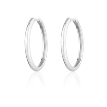 Load image into Gallery viewer, Silver Perfect Hoop Earrings

