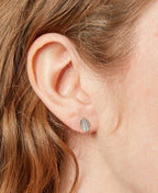 Silver Leaf Hook Earrings
