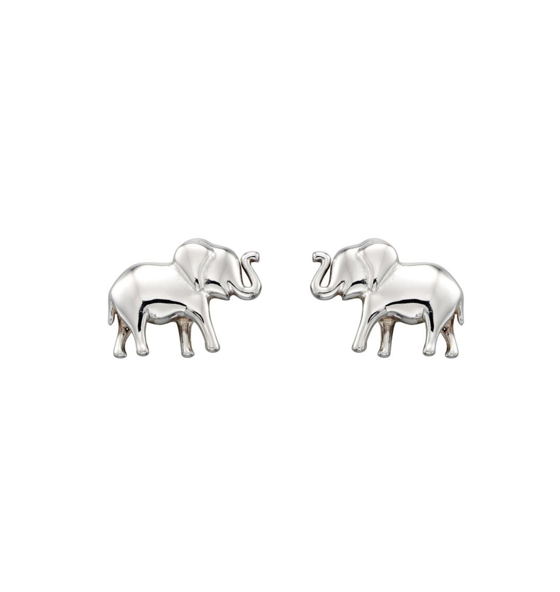 Silver Elephant Earrings
