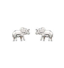Load image into Gallery viewer, Silver Elephant Earrings
