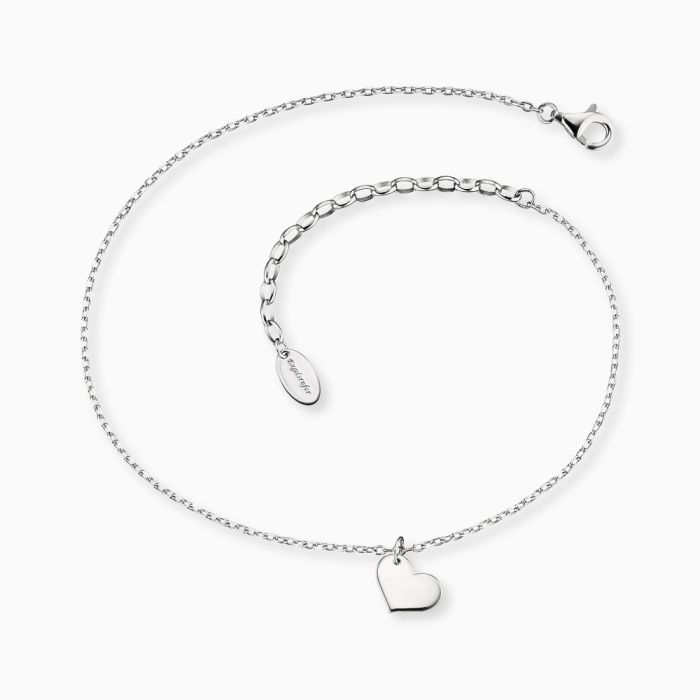 SIlver Heart Anklet