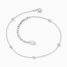 Load image into Gallery viewer, Lil Moon Silver Anklet
