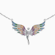 Load image into Gallery viewer, Multi-Coloured Guardian Angel Necklace
