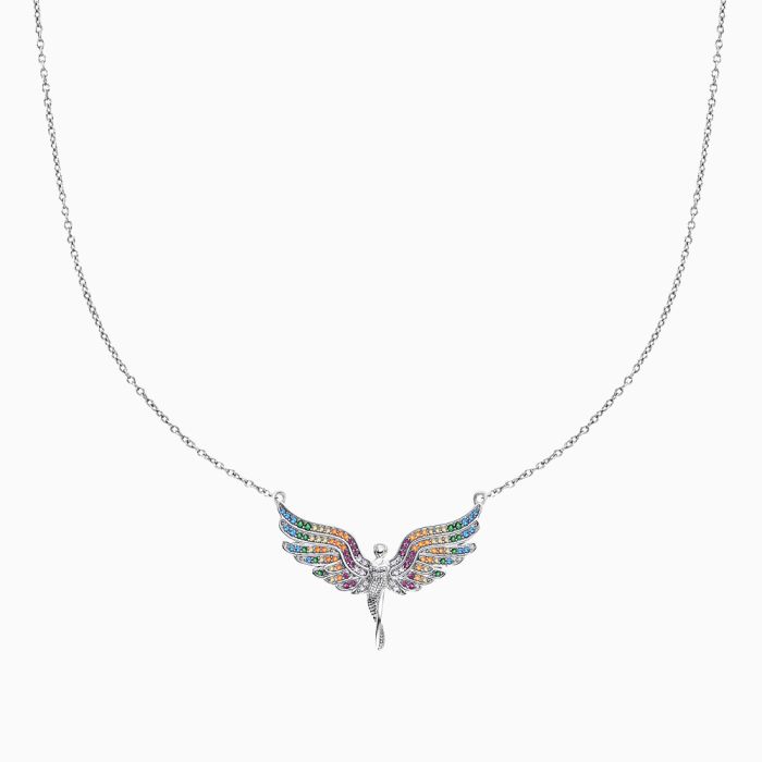 Multi-Coloured Guardian Angel Necklace