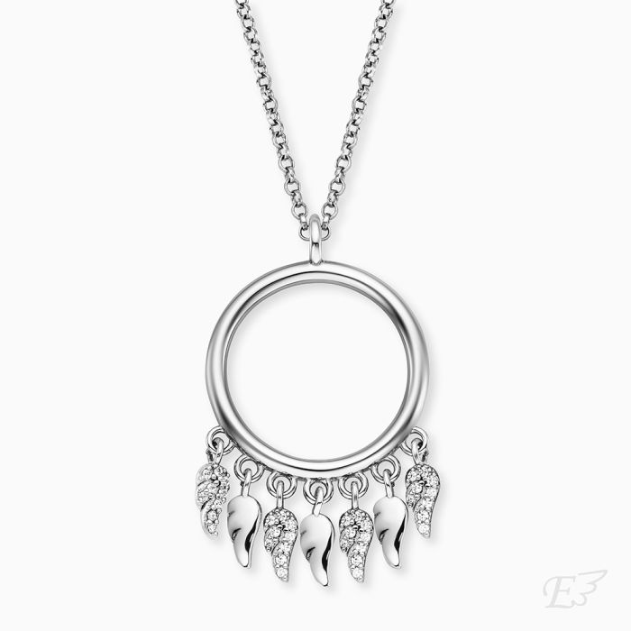 Silver Flying Wings Necklace