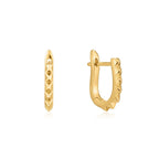 Gold Huggie hoop Earrings E025-07G