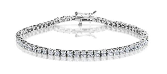 18ct White Gold 3ct Diamond Tennis Bracelet