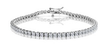 Load image into Gallery viewer, 18ct White Gold 3ct Diamond Tennis Bracelet
