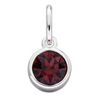 Silver Crystal Birthstone Pendants