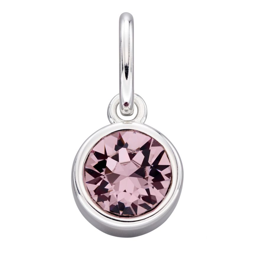 Silver Crystal Birthstone Pendants