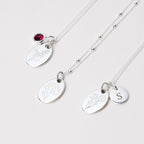 Silver Crystal Birthstone Pendants