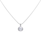 Round Halo Pave Pendant P4618