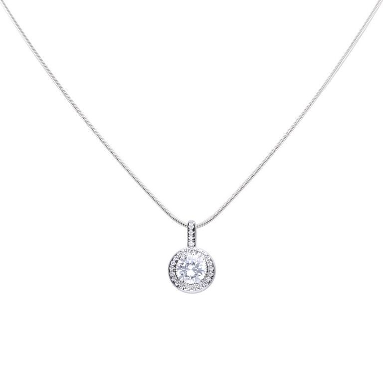 Round Halo Pave Pendant P4618