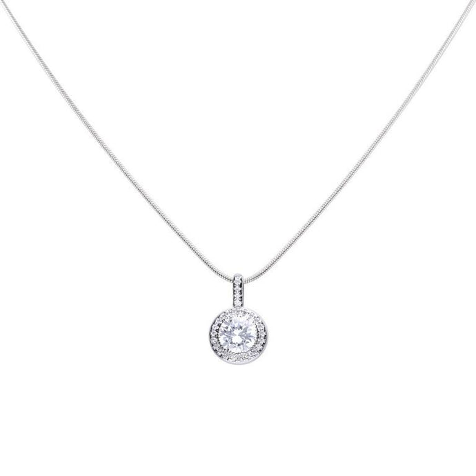 Round Halo Pave Pendant P4618