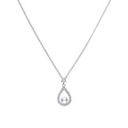 Pearl Open Teardrop Necklace P4620