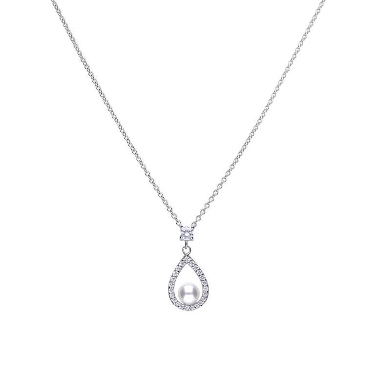 Pearl Open Teardrop Necklace P4620