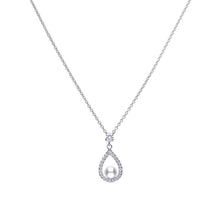 Load image into Gallery viewer, Pearl Open Teardrop Necklace P4620
