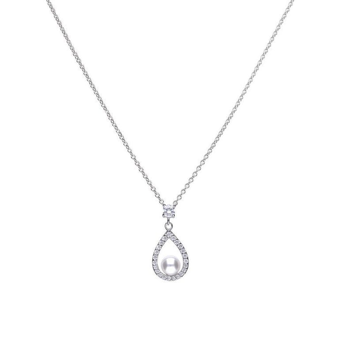 Pearl Open Teardrop Necklace P4620
