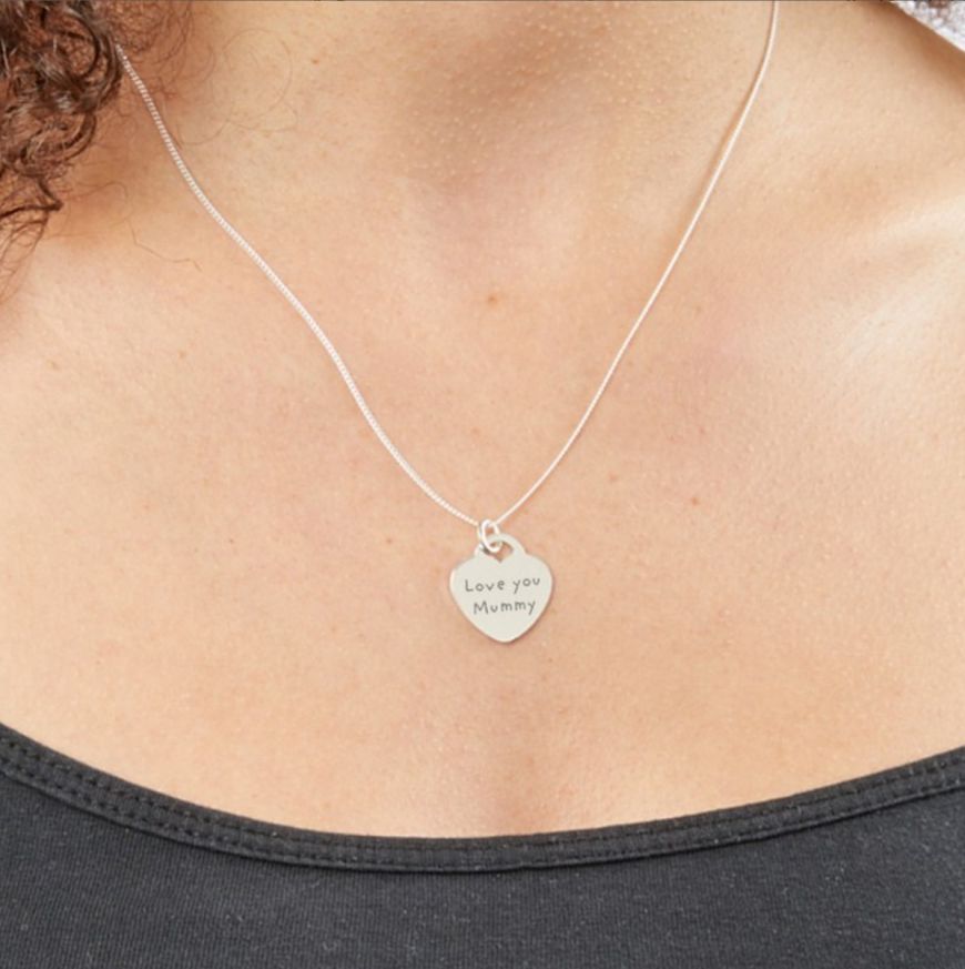 Engravable Heart Pendant P4830