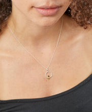 Load image into Gallery viewer, Silver &amp; Gold Small Honeycomb and Bee Pendant
