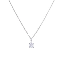 Load image into Gallery viewer, Princess Cut Pendant With Pave Bale P4915
