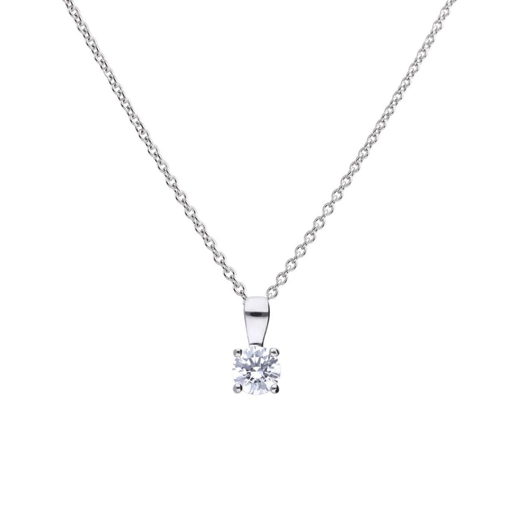 Diamonfire Four Claw 0.75ct Pendant With l Zirconia P4918