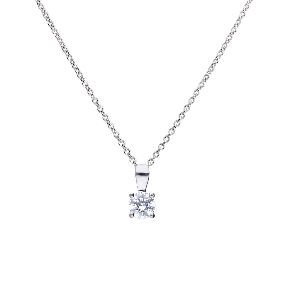 Diamonfire Four Claw 0.75ct Pendant With l Zirconia P4918