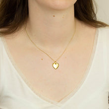 Load image into Gallery viewer, Recycled Silver Heart Tag Pendant With Yellow Gold Plating P5105
