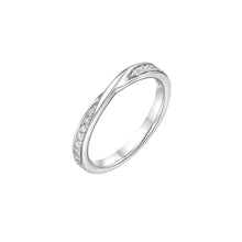 Load image into Gallery viewer, Platinum Twist Diamond Half Eternity Band
